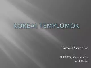 koreai templomok