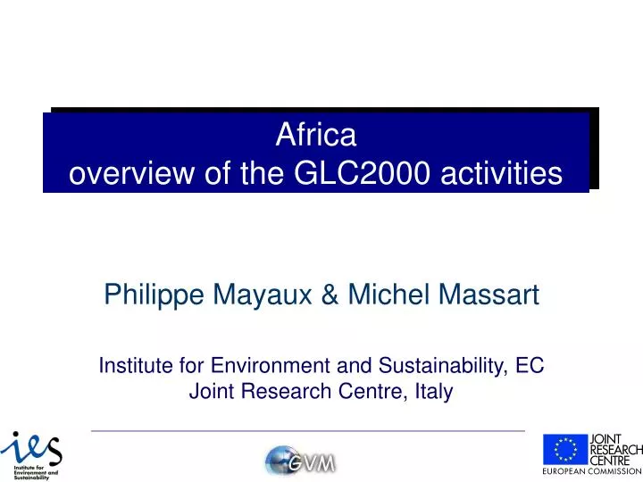africa overview of the glc2000 activities