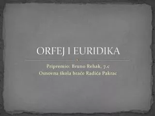 orfej i euridika