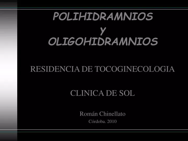 polihidramnios y oligohidramnios