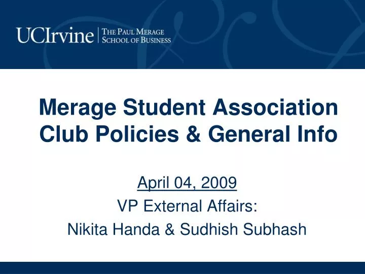 merage student association club policies general info