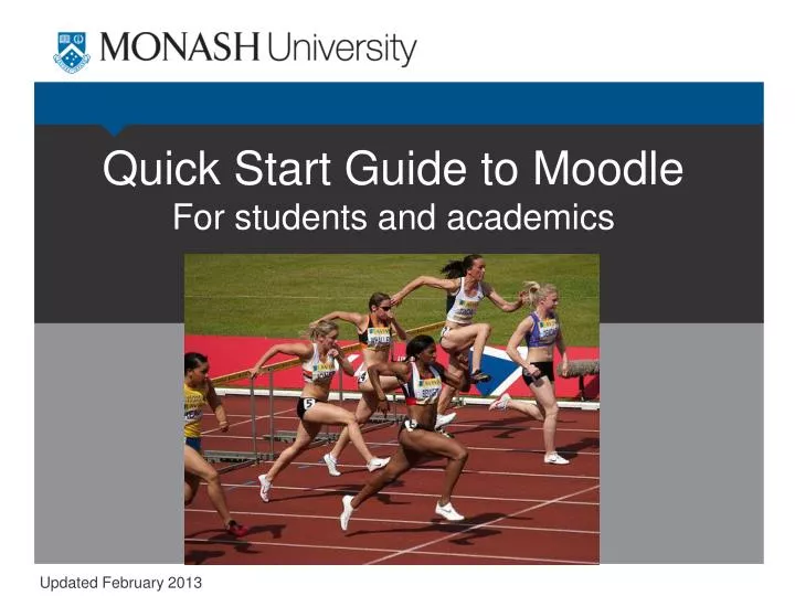 quick start guide to moodle for students and academics