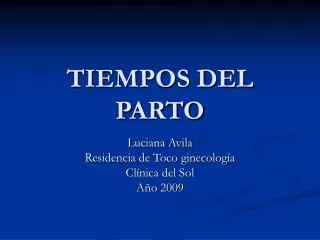 tiempos del parto