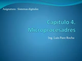 cap tulo 4 microprocesadres