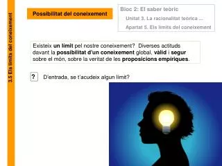 possibilitat del coneixement