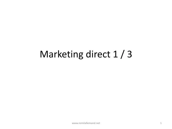 marketing direct 1 3