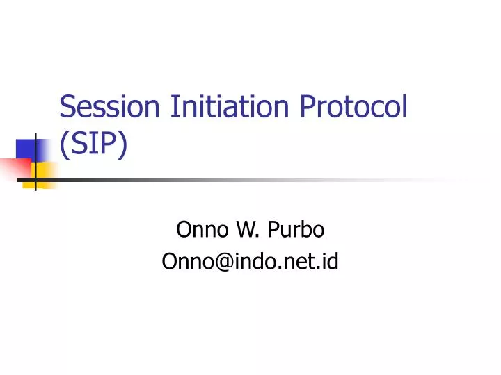 session initiation protocol sip
