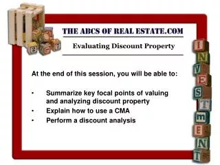 Evaluating Discount Property