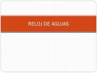 reloj de agujas