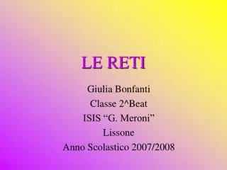 le reti