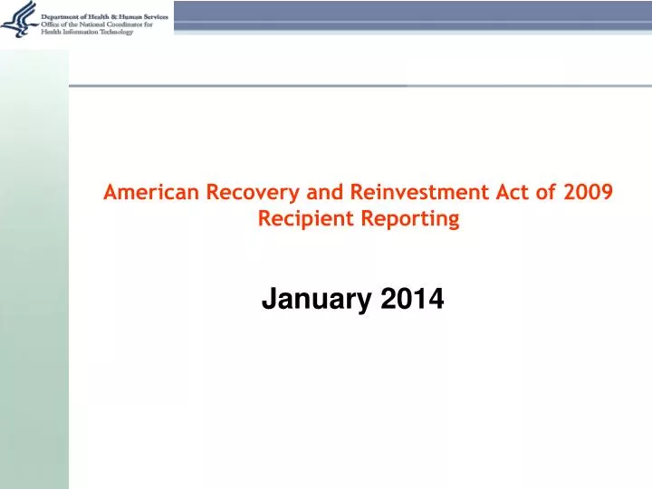 american recovery and reinvestment act of 2009 recipient reporting
