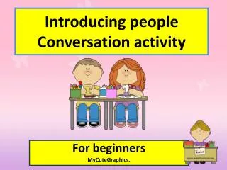 Introducing people Conversation activity