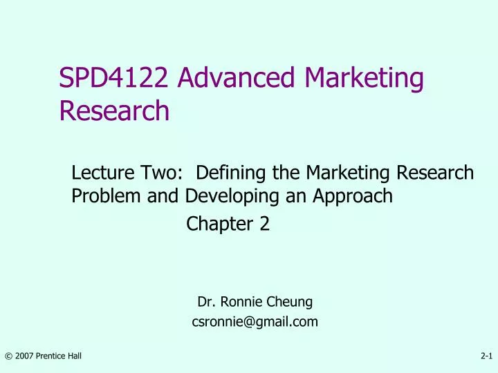 spd4122 advanced marketing research