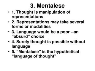 3. Mentalese