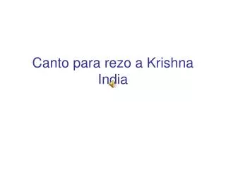 canto para rezo a krishna india