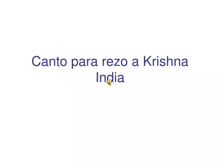 canto para rezo a krishna india