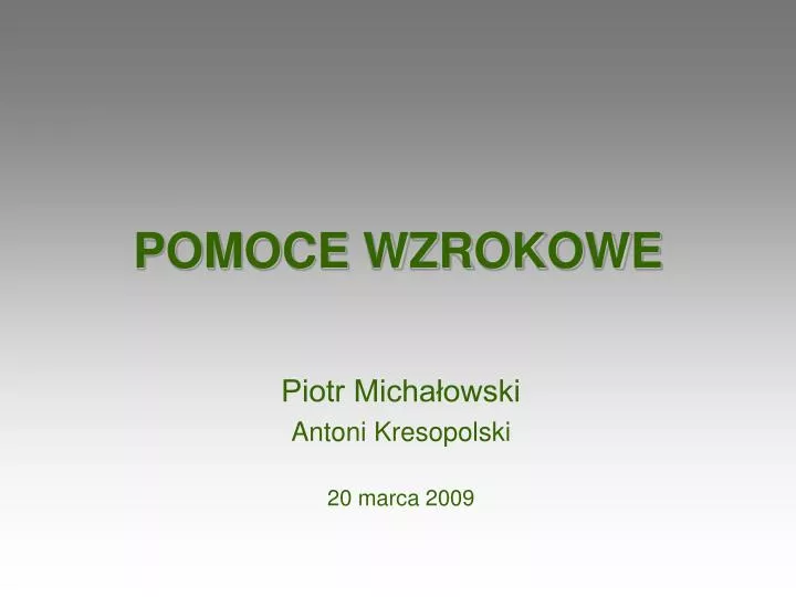 pomoce wzrokowe