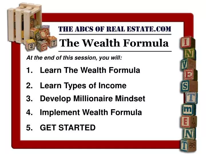 the wealth formula