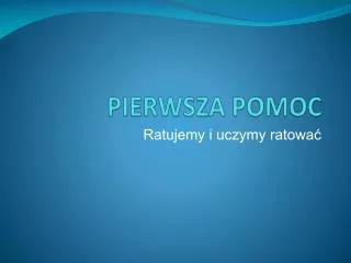 pierwsza pomoc