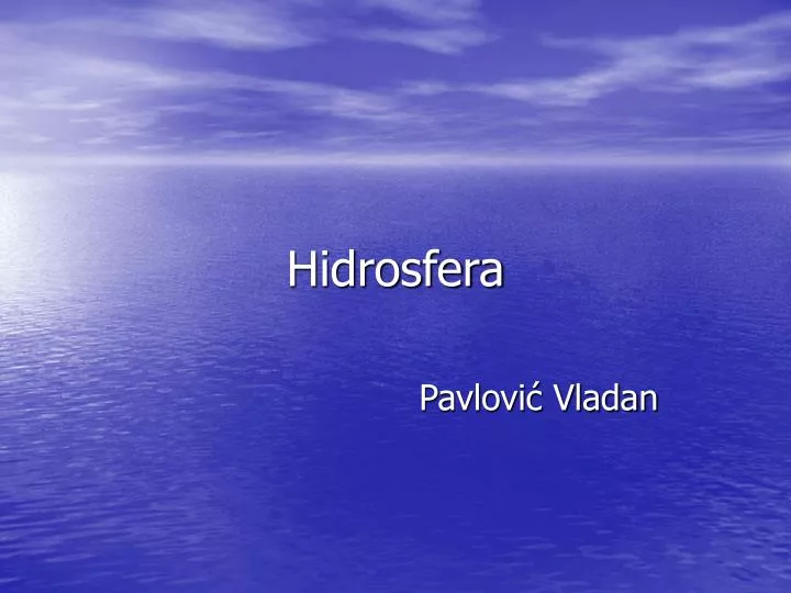 hidrosfera