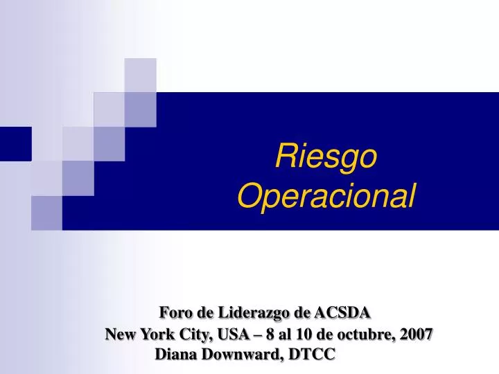 riesgo operacional