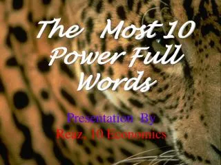 The Most 10 Power Full Words