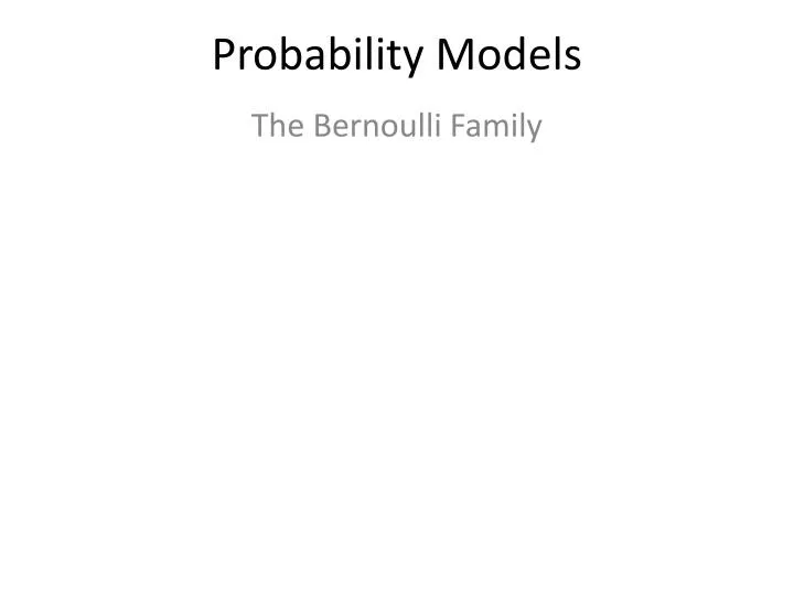 probability models