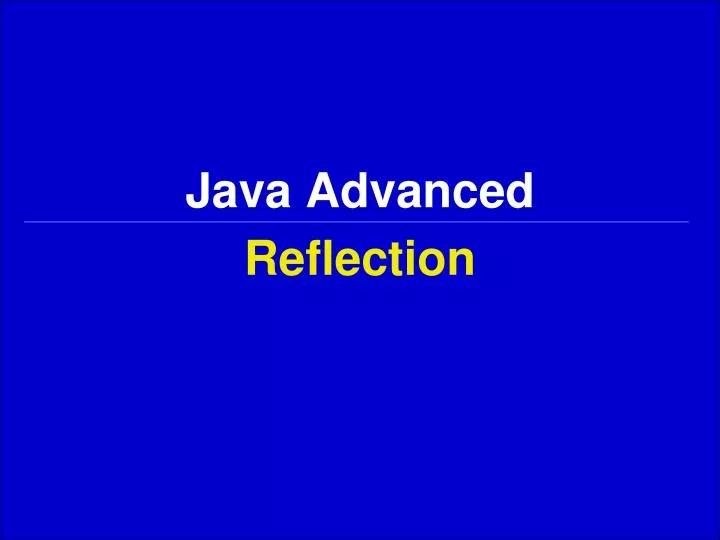 java advanced