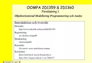objektorienterad modellering programmering och analys