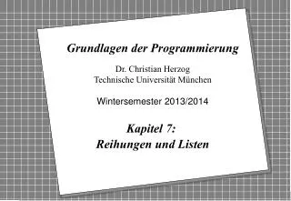 grundlagen der programmierung