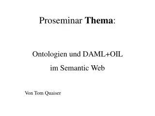 proseminar thema
