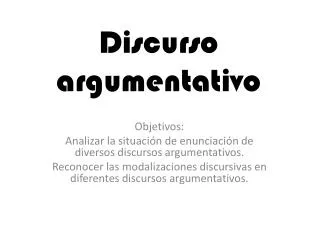 discurso argumentativo