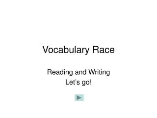 vocabulary race