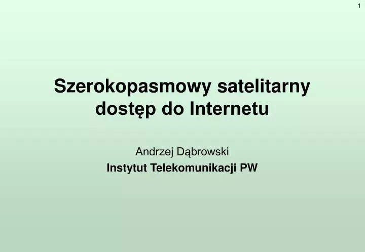 szerokopasmowy satelitarny dost p do internetu