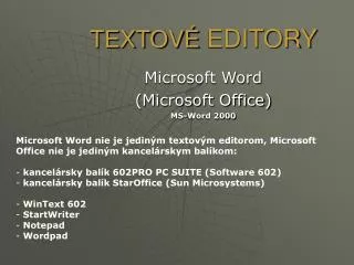 textov editory