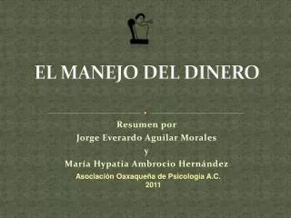 el manejo del dinero