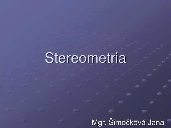 stereometria