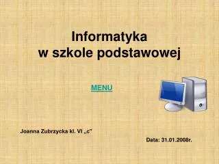 informatyka w szkole podstawowej