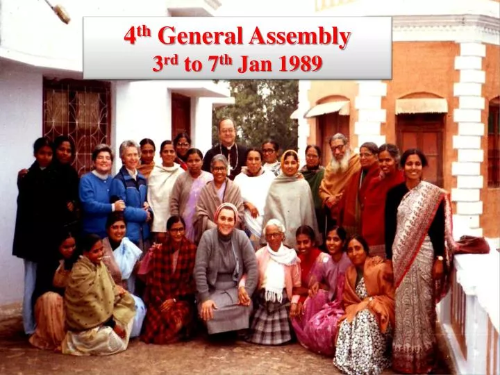 4 th general assembly 3 rd to 7 th jan 1989