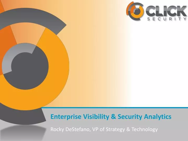 enterprise visibility security analytics