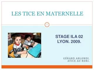 les tice en maternelle