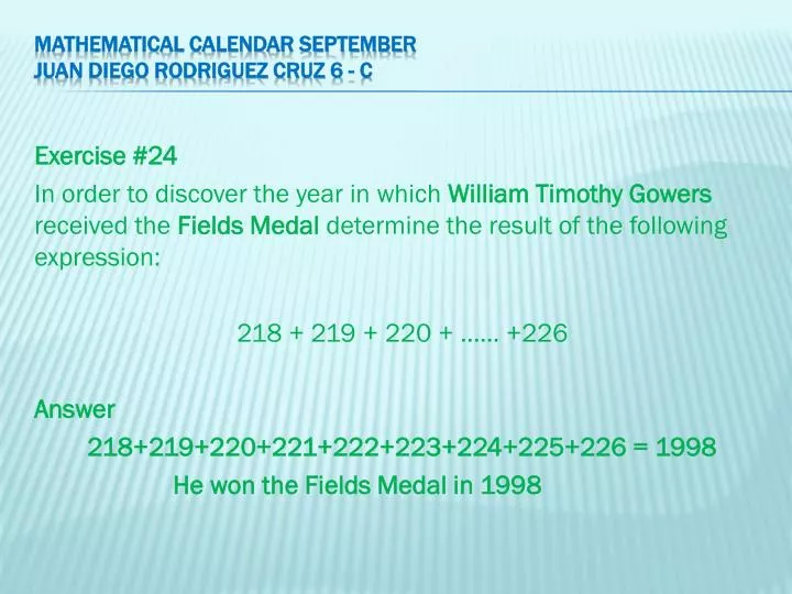 mathematical calendar september juan diego rodriguez cruz 6 c