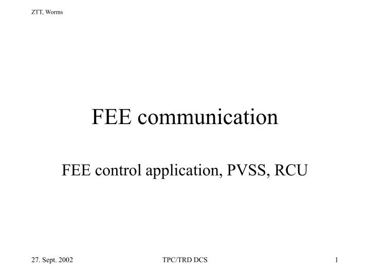 fee communication