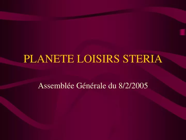 planete loisirs steria