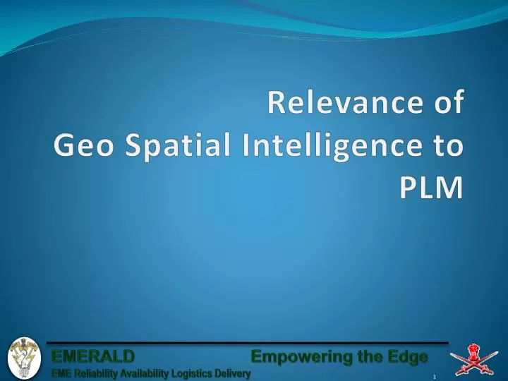 relevance of geo spatial intelligence to plm