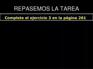 repasemos la tarea