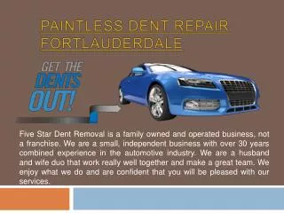 Paintless Dent Repair West Palm Beach