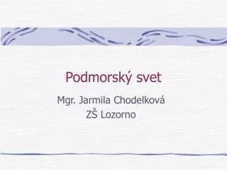 podmorsk svet