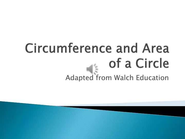 circumference and area of a circle