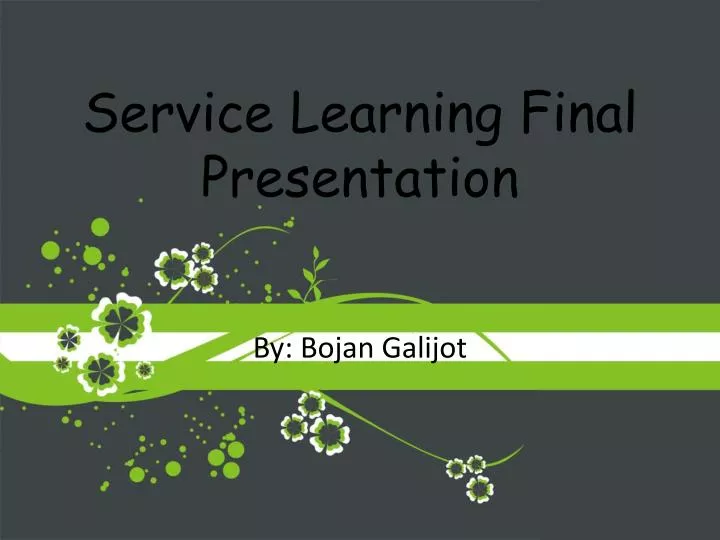 service learning final presentation